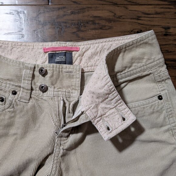 Jacob wide leg low rise Y2K cords pants tan size 1 - Picture 11 of 14